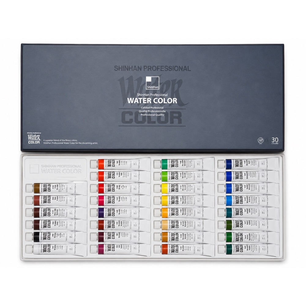 ShinHan Professional Water Color Paint Set 30 Colors 7.5ml Tubes New Sealed
